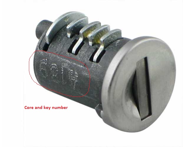 Yakima Lock Cores Installation/change Key D1251 Control Key for sale online 